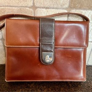 MARK CROSS Vintage Crossbody Bag in Saddle Brown leather